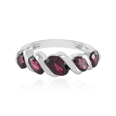 Anello in argento con Rodolite Lampone