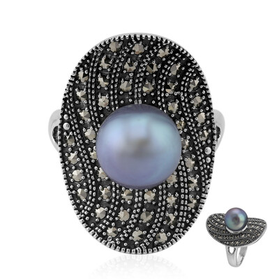 Anello in argento con Perla di Acqua Dolce (Annette classic)