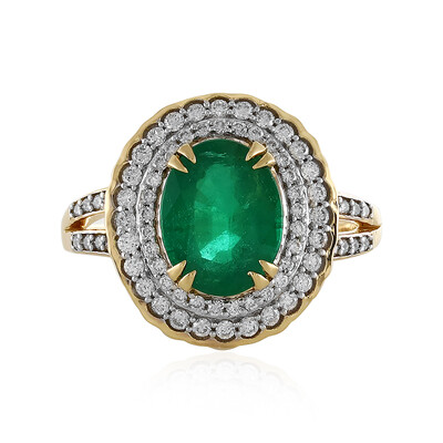 Anello in oro con Smeraldo Zambia AAA (D'vyere)