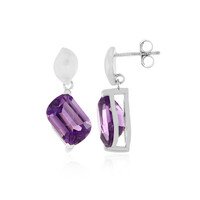Orecchini in argento con Ametista Rose de France