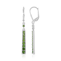 Orecchini in argento con Diopside Russo