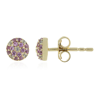Orecchini in oro con Zaffiro Rosa