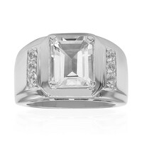 Anello in argento con Topazio Bianco