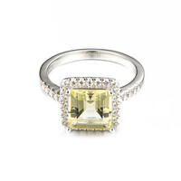 Anello in argento con Citrino Limone