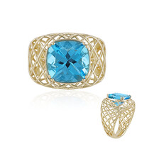 Anello in oro con Topazio Blu Svizzero (Ornaments by de Melo)