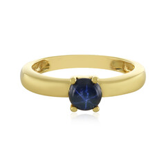 Anello in argento con Zaffiro Stellato Blu