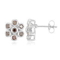 Orecchini in placcati in platino con Diamante Fancy