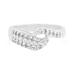 Anello da uomo in argento con Zaffiro Bianco