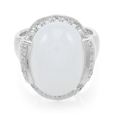 Anello in argento con Calcedonio Turco