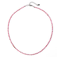 Collana in argento con Tormalina Rosa