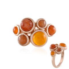Anello in argento con Corniola Rossa (KM by Juwelo)