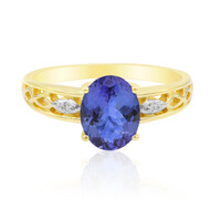 Anello in oro con Tanzanite AAA (Adela Gold)