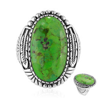 Anello in argento con Turchese Kingman Mohave Verde (Art of Nature)