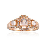 Anello in oro con Morganite AAA