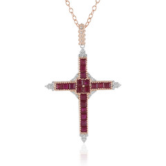 Ciondolo in argento con Rubino della Birmania (Gems en Vogue)