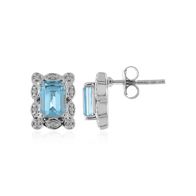 Orecchini in argento con Topazio Blu Cielo