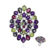 Anello in argento con Ametista Zambiana