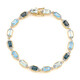 Bracciale in argento con Topazio Blu Cielo