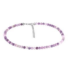 Collana in argento con Lepidolite