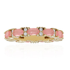 Anello in argento con Quarzo rosa pastello