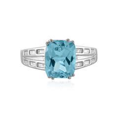 Anello in argento con Topazio Blu Cielo