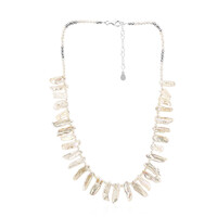 Collana in argento con Perla Keshi (TPC)