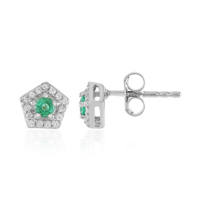 Orecchini in argento con Smeraldo Russo