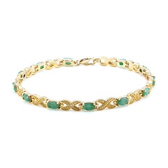 Bracciale in argento con Smeraldo Brasiliano