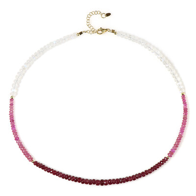 Collana in argento con Pietra di Luna Arcobaleno