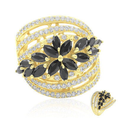 Anello in argento con Zaffiro Nero