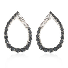 Orecchini in argento con Spinello Nero