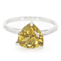 Anello in argento con Quarzo Champagne