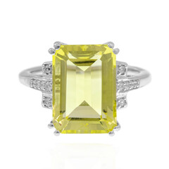 Anello in argento con Quarzo Limone