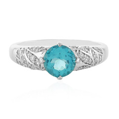 Anello in argento con Apatite Blu Caraibico