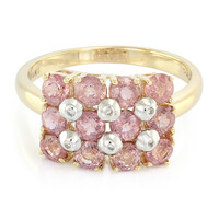 Anello in oro con Zaffiro Padparadscha (non riscaldato) (AMAYANI)