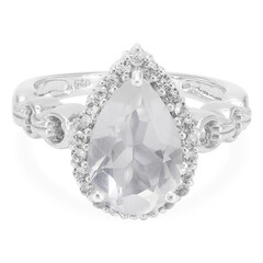 Anello in argento con Quarzo Ghiaccio di Luna