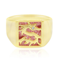 Anello in argento con Giada Rossa