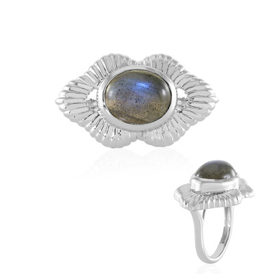 Anello in argento con Labradorite (MONOSONO COLLECTION)