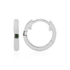 Orecchini in argento con Diamante Blu I2