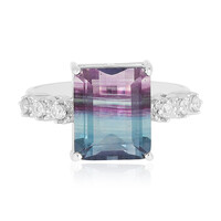 Anello in argento con Fluorite Bicolore
