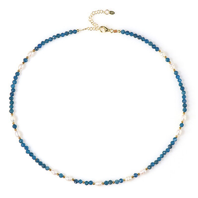 Collana in argento con Apatite Blu Neon (Riya)