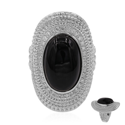 Anello in argento con Onice Nero
