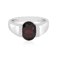 Anello in argento con Granato Mozambico