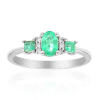 Anello in oro con Smeraldo Zambia AAA