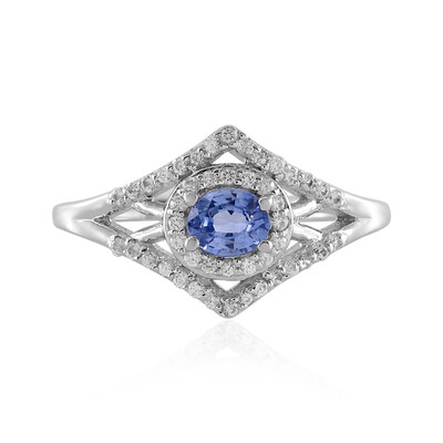 Anello in argento con Zaffiro Ceylon Blu (non riscaldato)