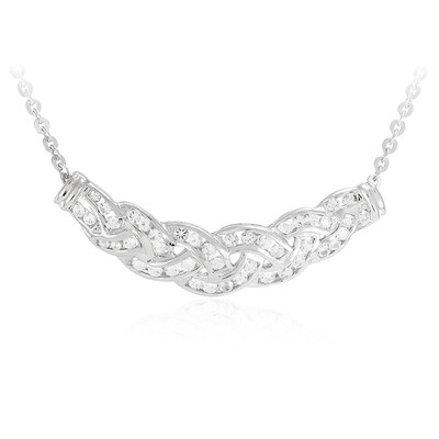 Collana in argento con Topazio Bianco