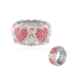 Anello in argento con Zaffiro Rosa (Gems en Vogue)