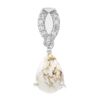 Ciondolo in argento con Magnesite