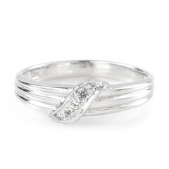 Anello in argento con Topazio Bianco