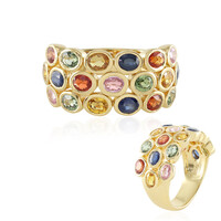 Anello in argento con Zaffiro Verde